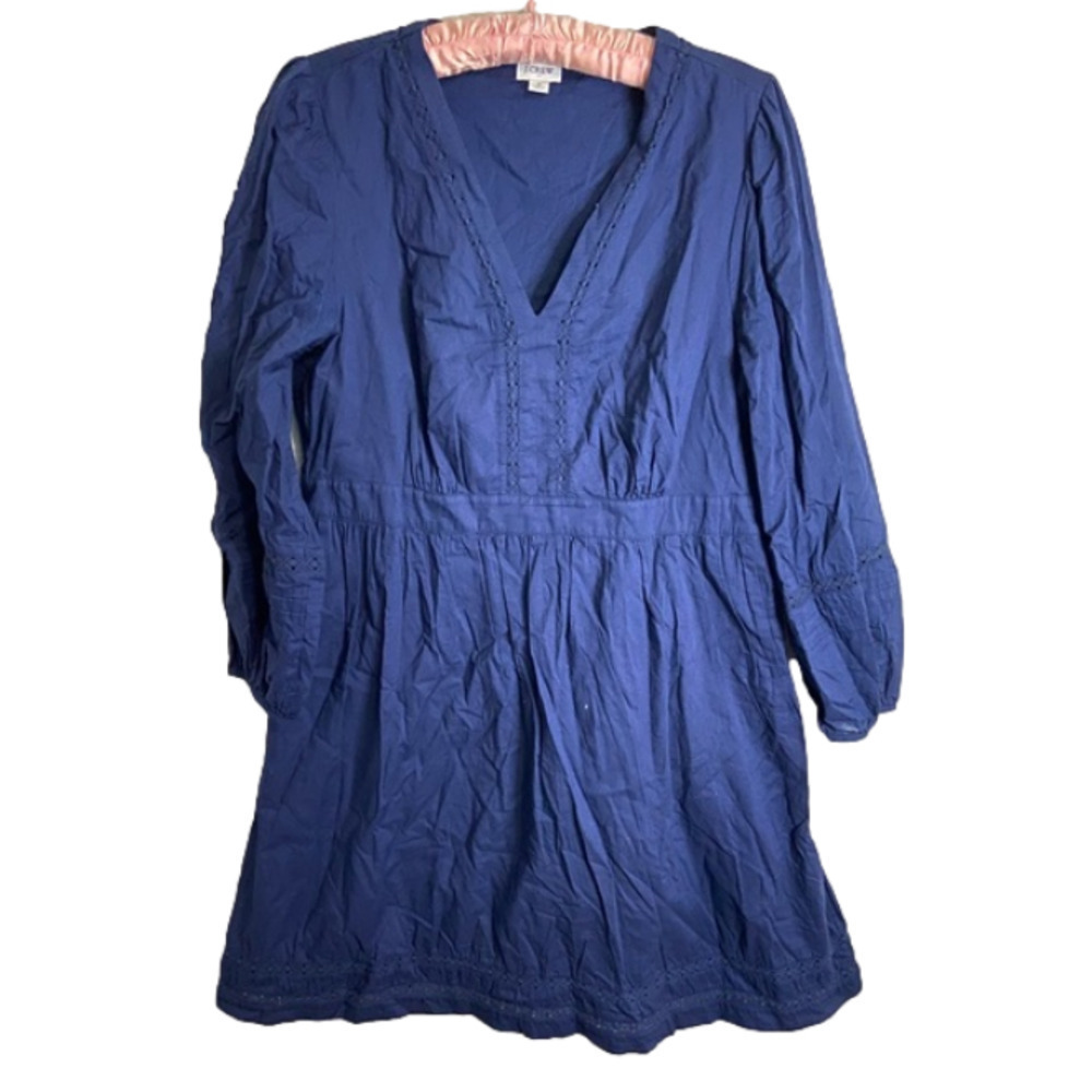 J crew V-neck mini dress with trim